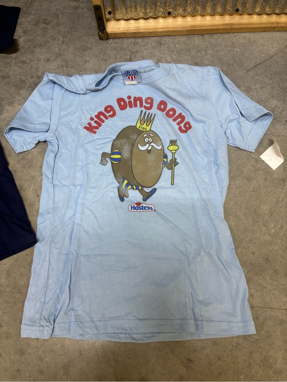 Junk Food Clothing Light Blue "King Ding Dong" Graphic Tee AE SHIRT & van by the